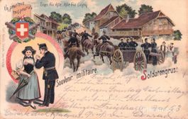 Militär // Litho Soldatengruss 1900 Einer für alle...