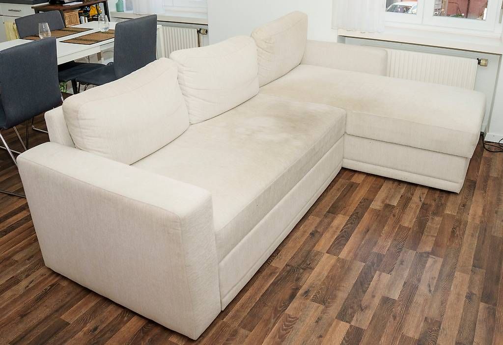 Sofas: Eck-Sofa mit Bettfunktion & Stauraum, creme/beige – Gebraucht aus Olten von Klapsi 1