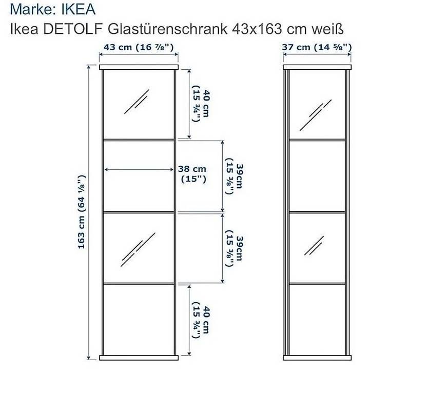 Vitrines: Vitrine IKEA DETOLF (weiss)  – D'occasion à Lyss par REAL-R 1