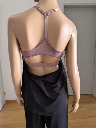 Damen Sporttop Grösse M mit Sport-BH braun schwarz Sport