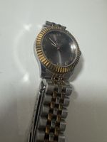 Chronostar Uhr bicolor mit Datum, Damenarmbanduhr