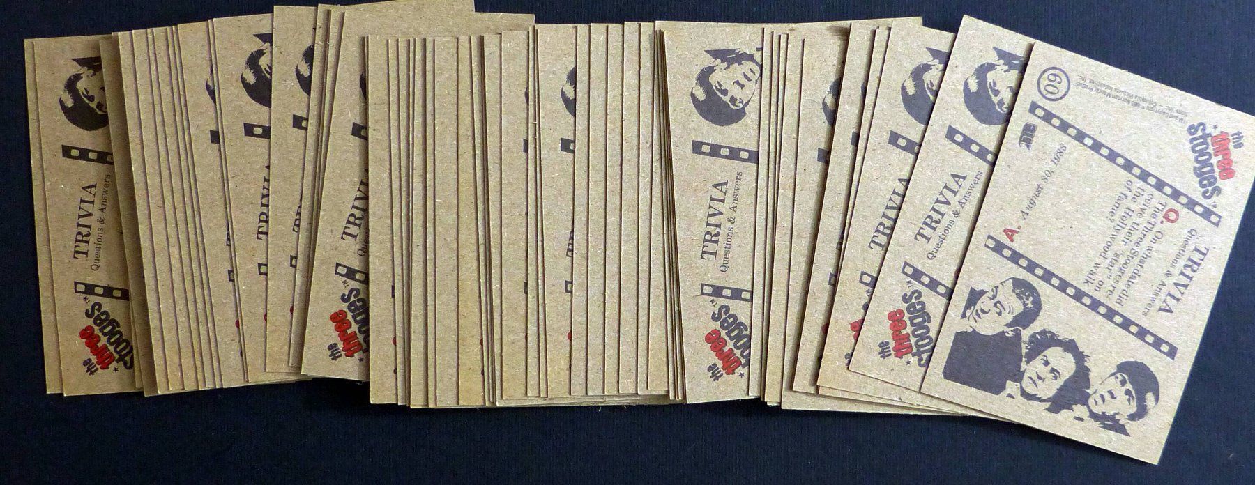 Carte collezionabili: THE 3 STOOGES COMPLETE 60 CARDS SET 1985 – Usato da Lugano venduto da YouWantUS 1