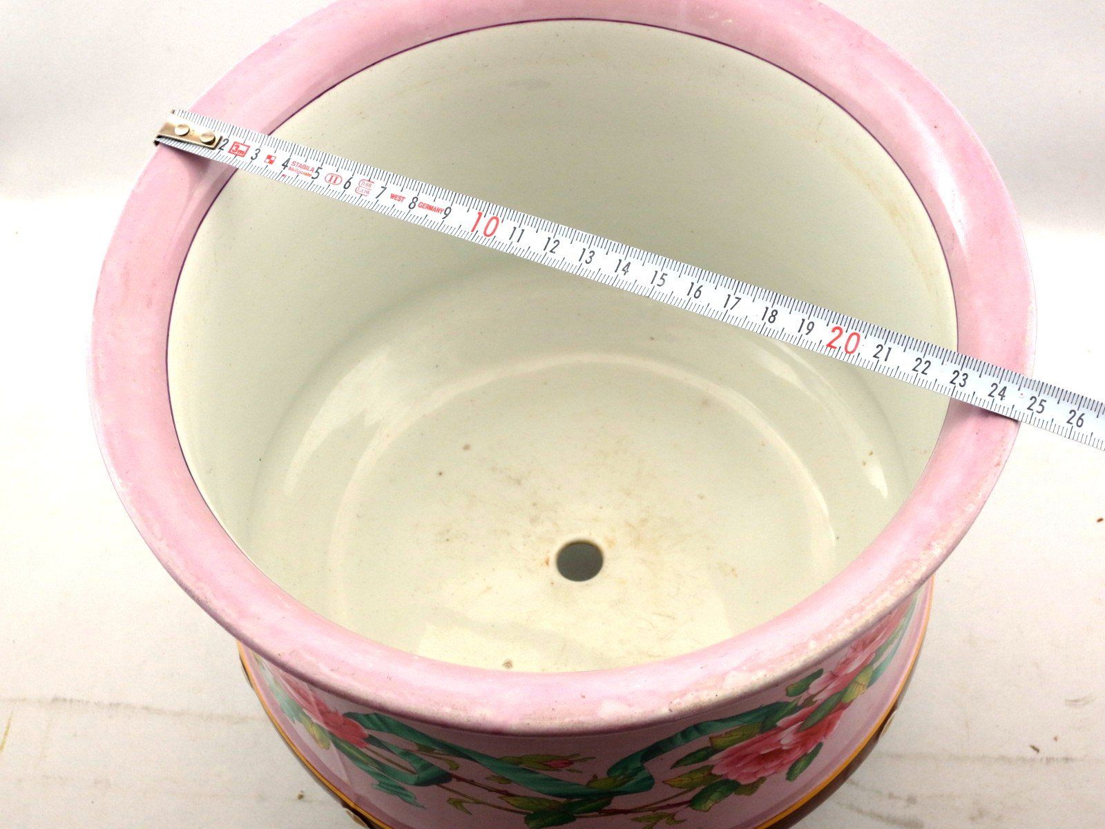 Blumentöpfe: Cache pot Minton 19e roses rubans Blumentopf Pflanzentopf – Gebraucht aus Noville von ceram 8