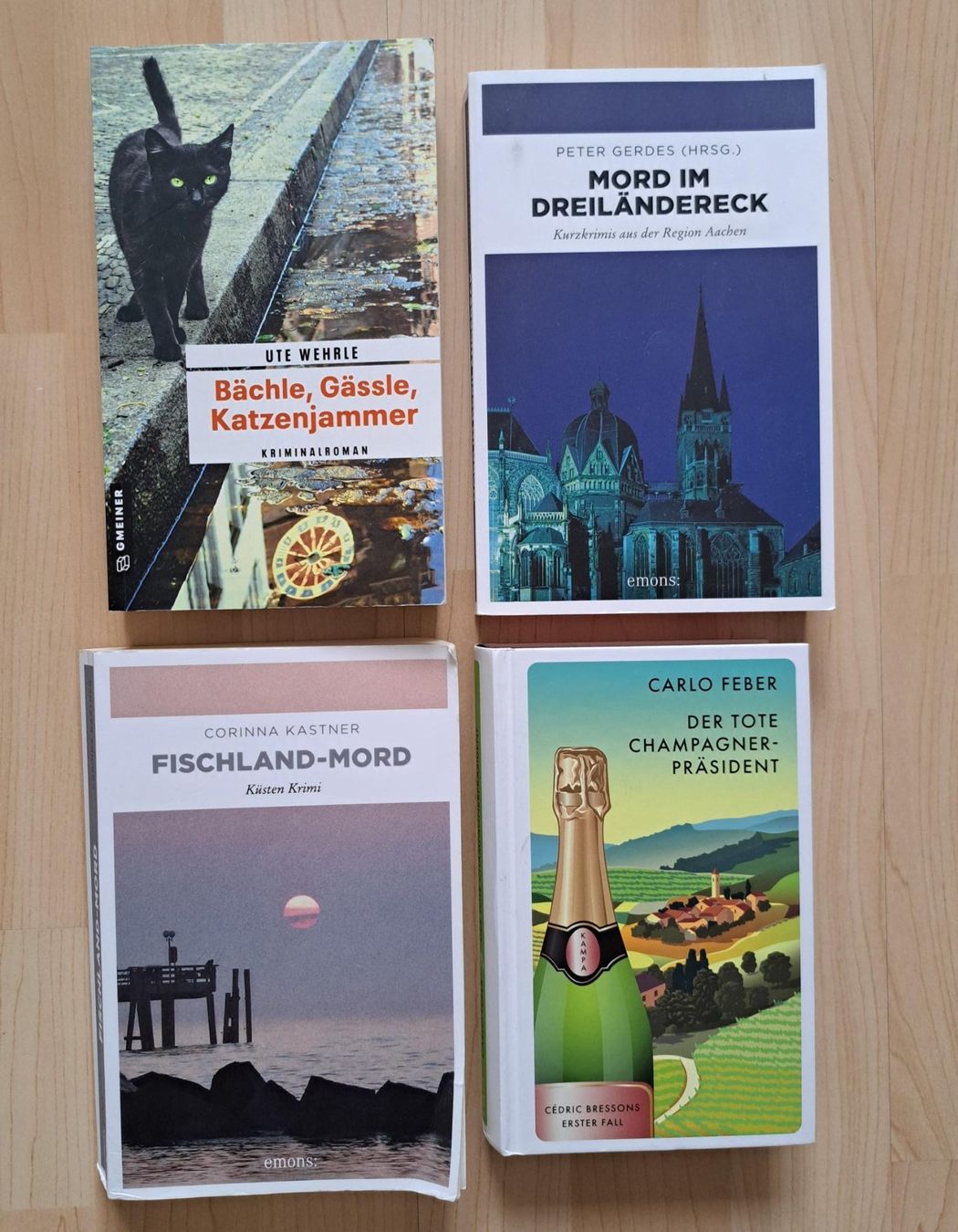 Bücher: 4x Krimi, Romane – Gebraucht aus Basel von Patiscat