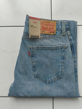 Levi Strauss 505 Jeans blau W32 L32 neu mit Etikette