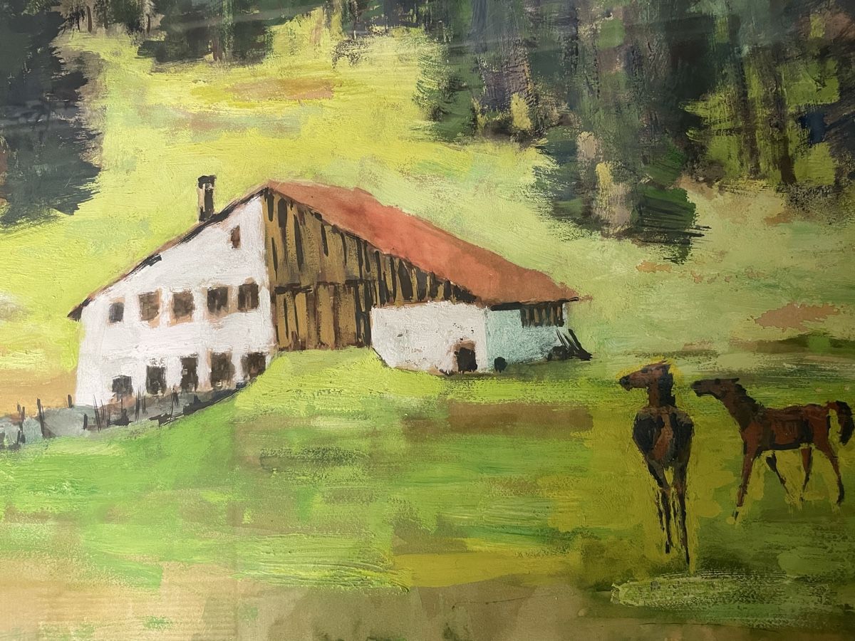 Gemälde: Walter Krebs, Mischtechnik 59x49cm – Gebraucht aus Hindelbank von chinok01 1