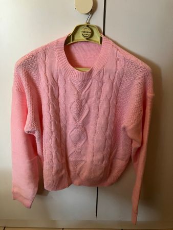 Pullover leggero rosa tg.M acrilico