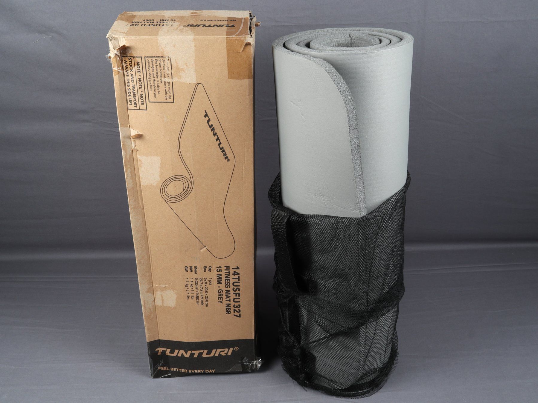 Tunturi Bodenmatten: TUNTURI Fittness Matte 15mm Grau – Neu (gemäss Beschreibung) aus Steinen von Restwert_Steinen