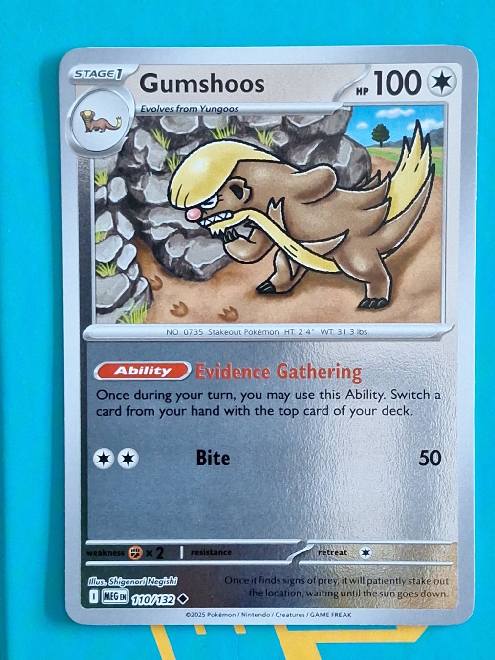 Pokémon Sammelbilder & Trading cards: Gumshoos - Reverse Holo Pokemon Mega Evolution #1.8 – Gebraucht aus Altstätten SG von GGsGameshop