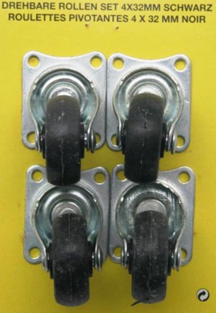 Altro per stoccaggio & trasporto: 4 er Set Möbel Rädli 32 mm Durchmesser – Nuovo e nell'imballaggio originale da St. Gallen venduto da schnaeppchen-preise