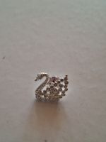 Spilla cigno elegante con strass Swarovski