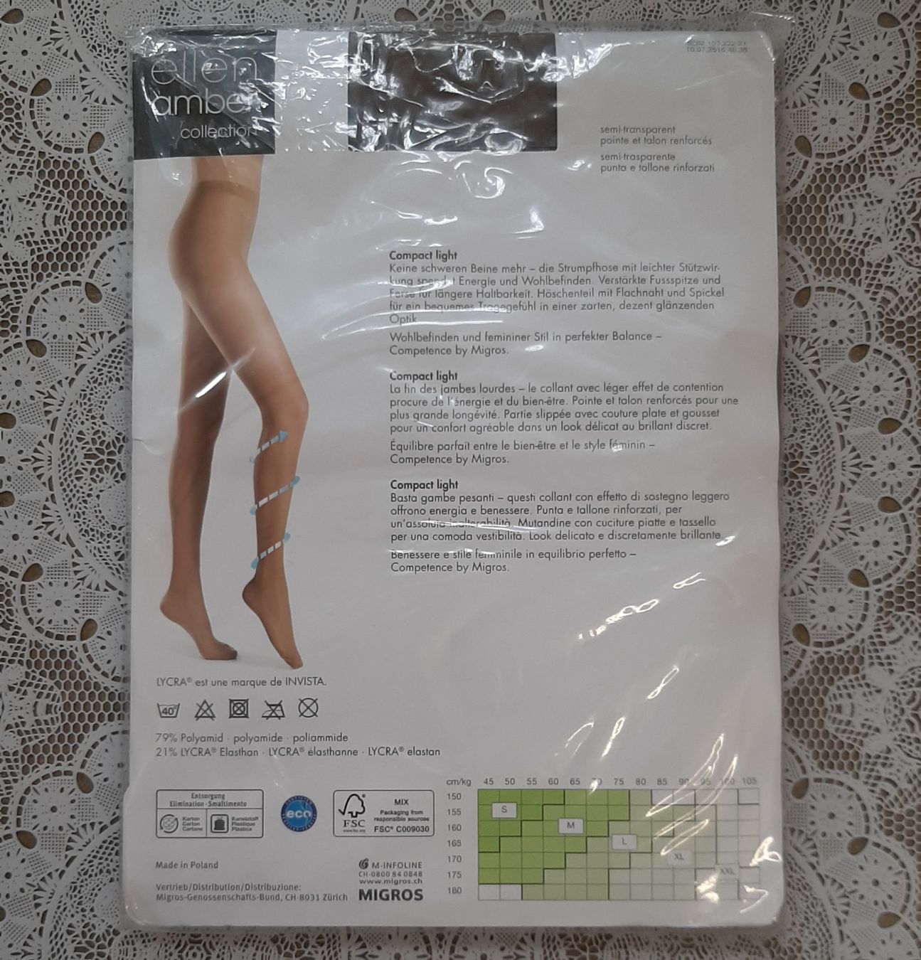 Ellen Amber Calze & Collant: Ellen Amber Compact Light Strumpfhose 40den Gr.M Dusk – Nuovo e nell'imballaggio originale da Amriswil venduto da Celini3 1