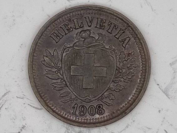 Tutti le monete: 1 rappen 1908 Super Erhaltung – Usato da Bure venduto da chap981