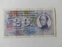 20-Franken-Note 1958