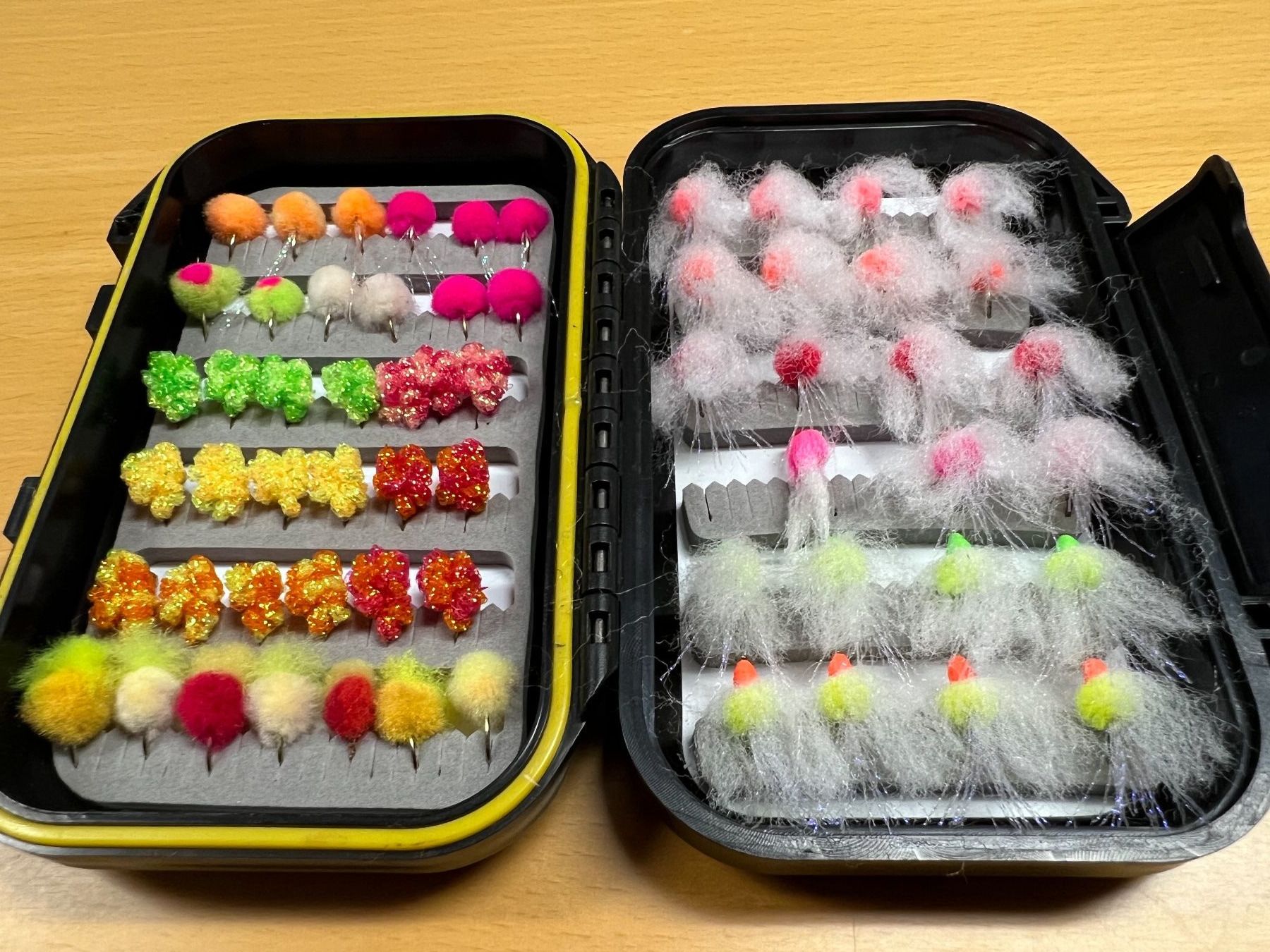 Esche: 60 Egg Flies für Pazifik-Lachs oder Karpfen – Nuovo (secondo la descrizione) da Röschenz venduto da drei_zwei_eins_deins