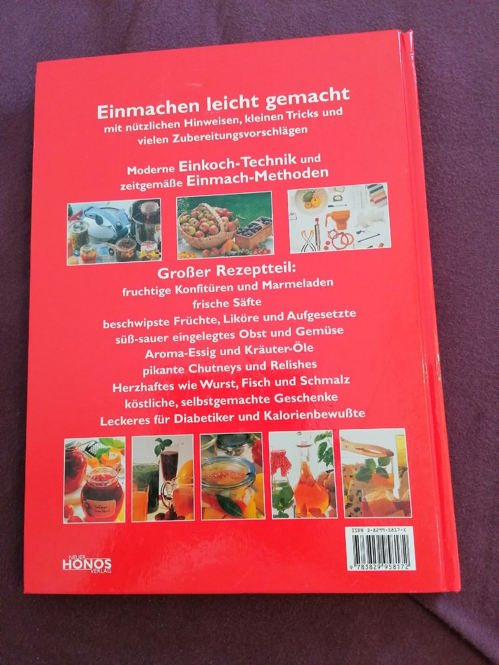 Livres: Einmachen - Süsses und Herzhaftes – D'occasion à Wahlen b. Laufen par Aweiss 1
