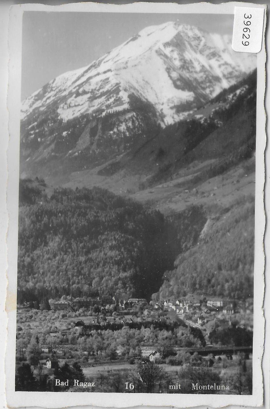 Cartoline postali: Bad Ragaz mit Monteluna – Usato da Ettingen venduto da Kartenplanet