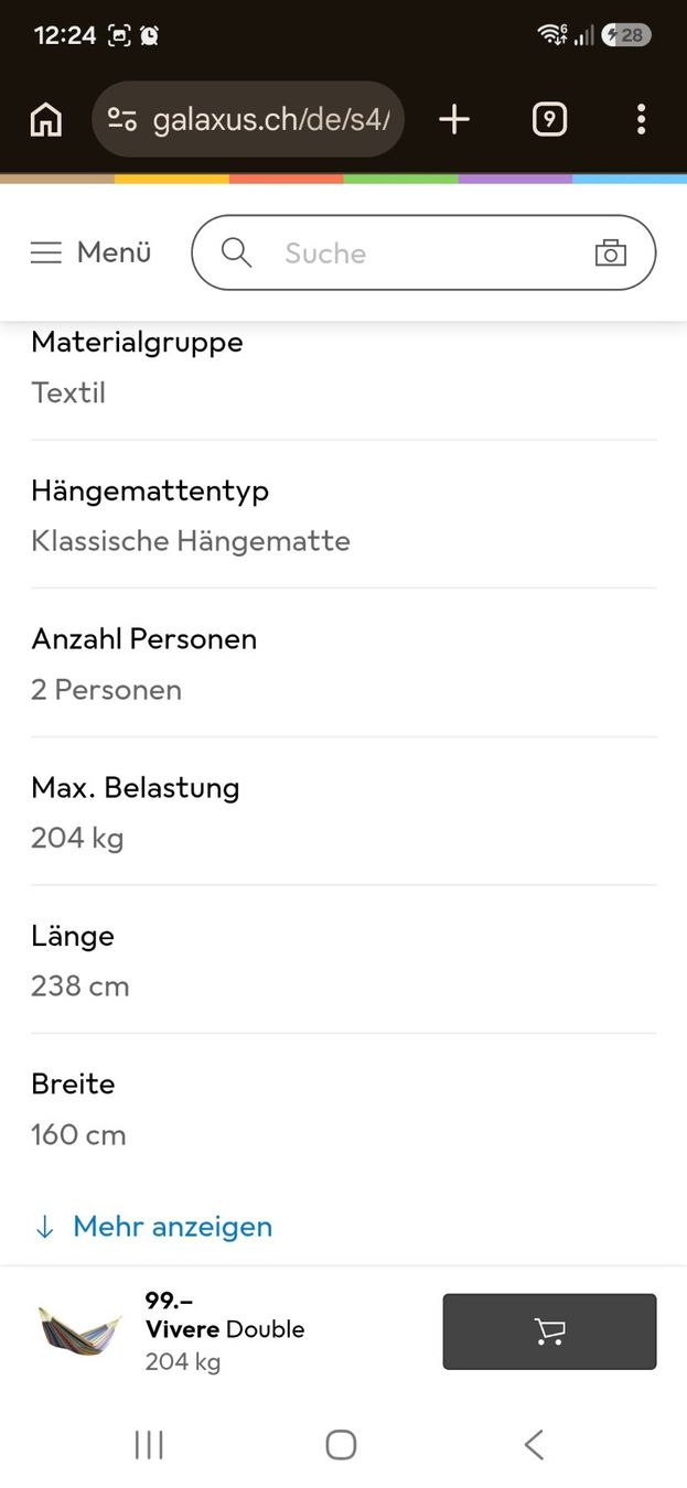 Amache: Vivere Hängematte Double neuwertig – Usato da Holderbank AG venduto da Ohngesichtli 4