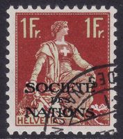 Dienstmarke SDN SBK-Nr. 12 (Helvetia mit Schwert 1922)