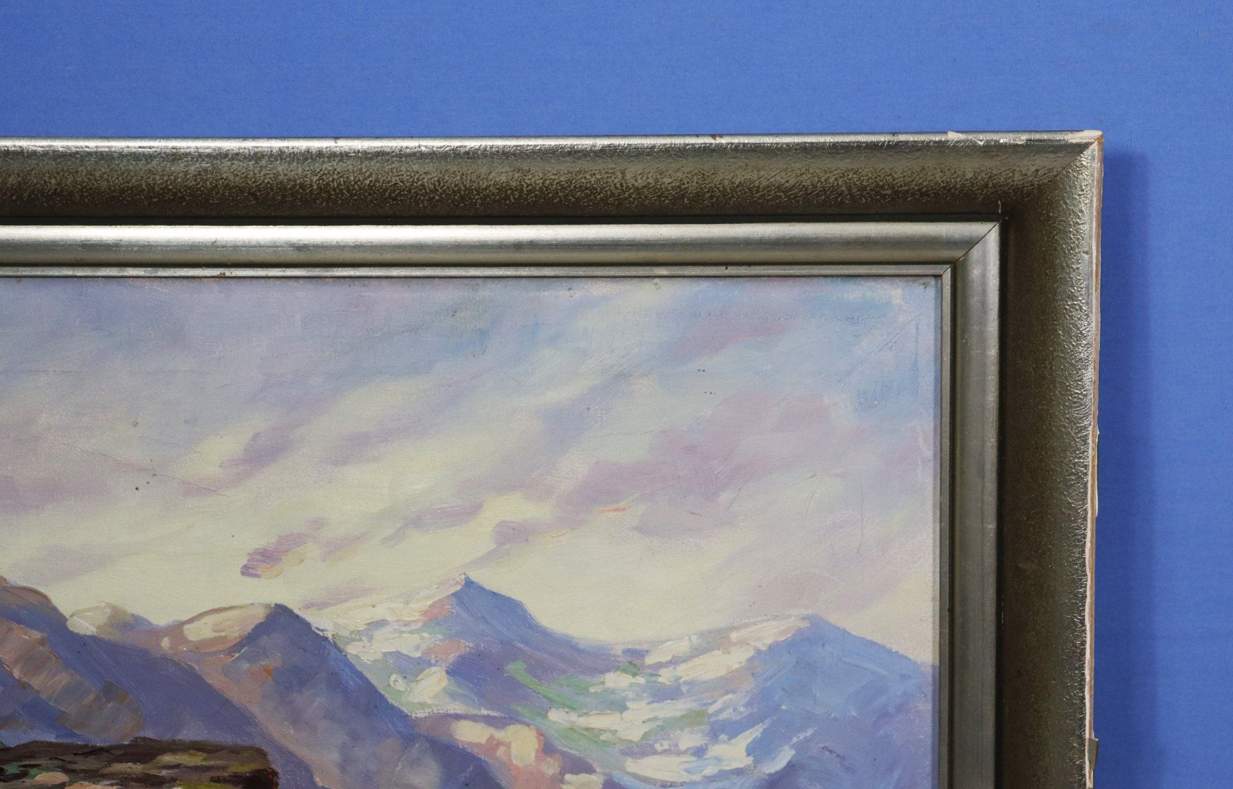 Dipinti: Landschaft mit Walliser Spycher, Gemälde mit Monogramm M R – Usato da Zug venduto da Kunst-Fundgrube 7