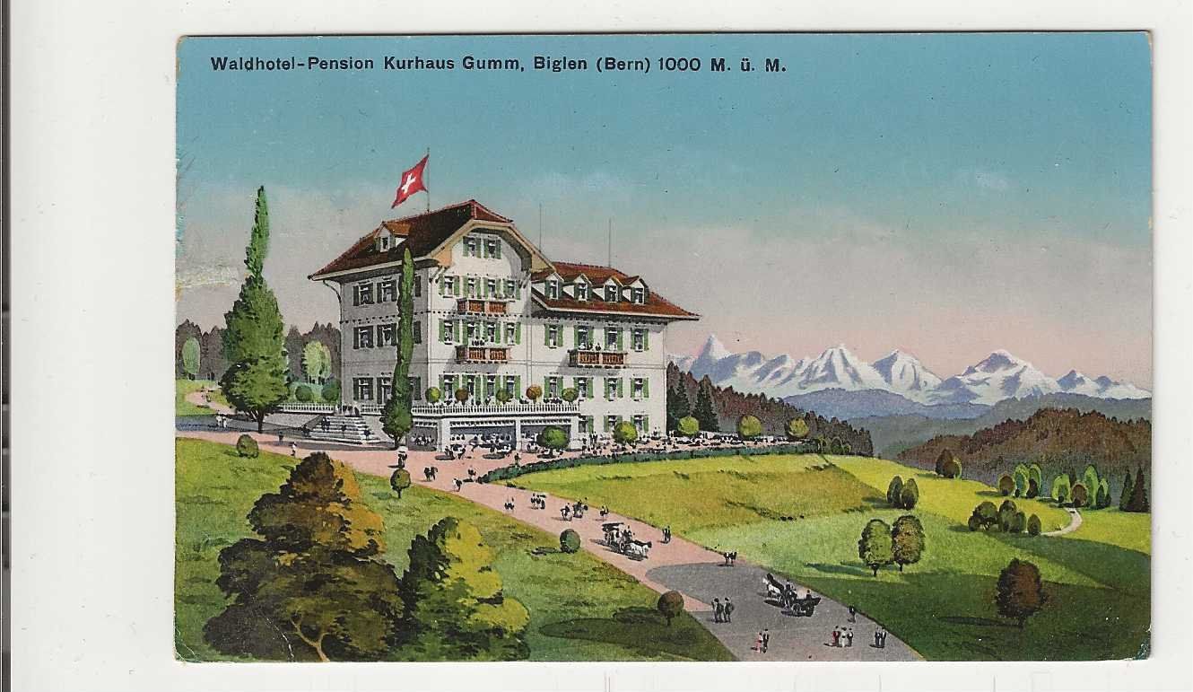 Cartoline postali: Biglen, 1916 – Usato da Spiez venduto da Niesen20