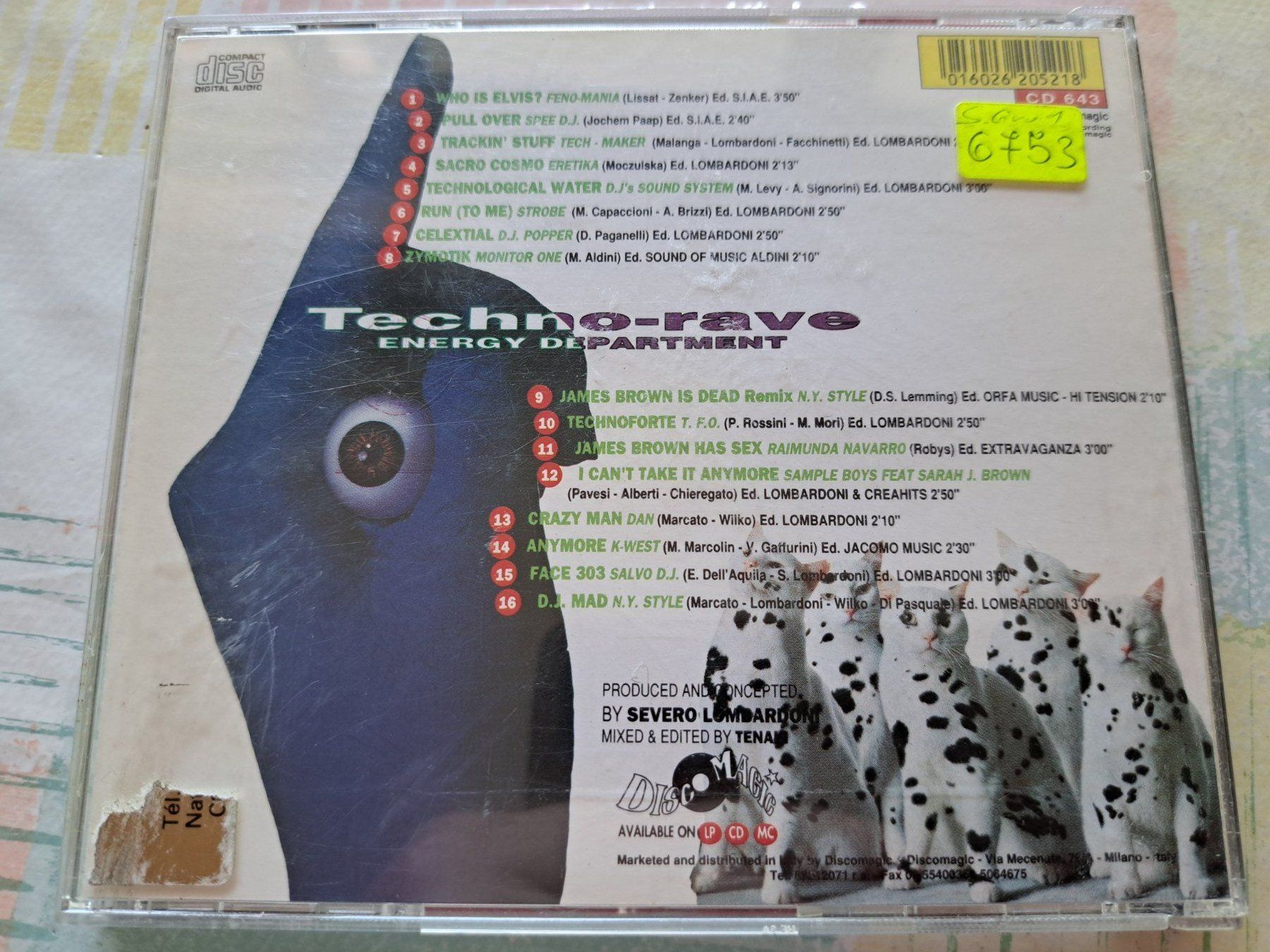 CD: Cd Techno Rave - Energy Departement  – Usato da Pully venduto da bro_n52j 1