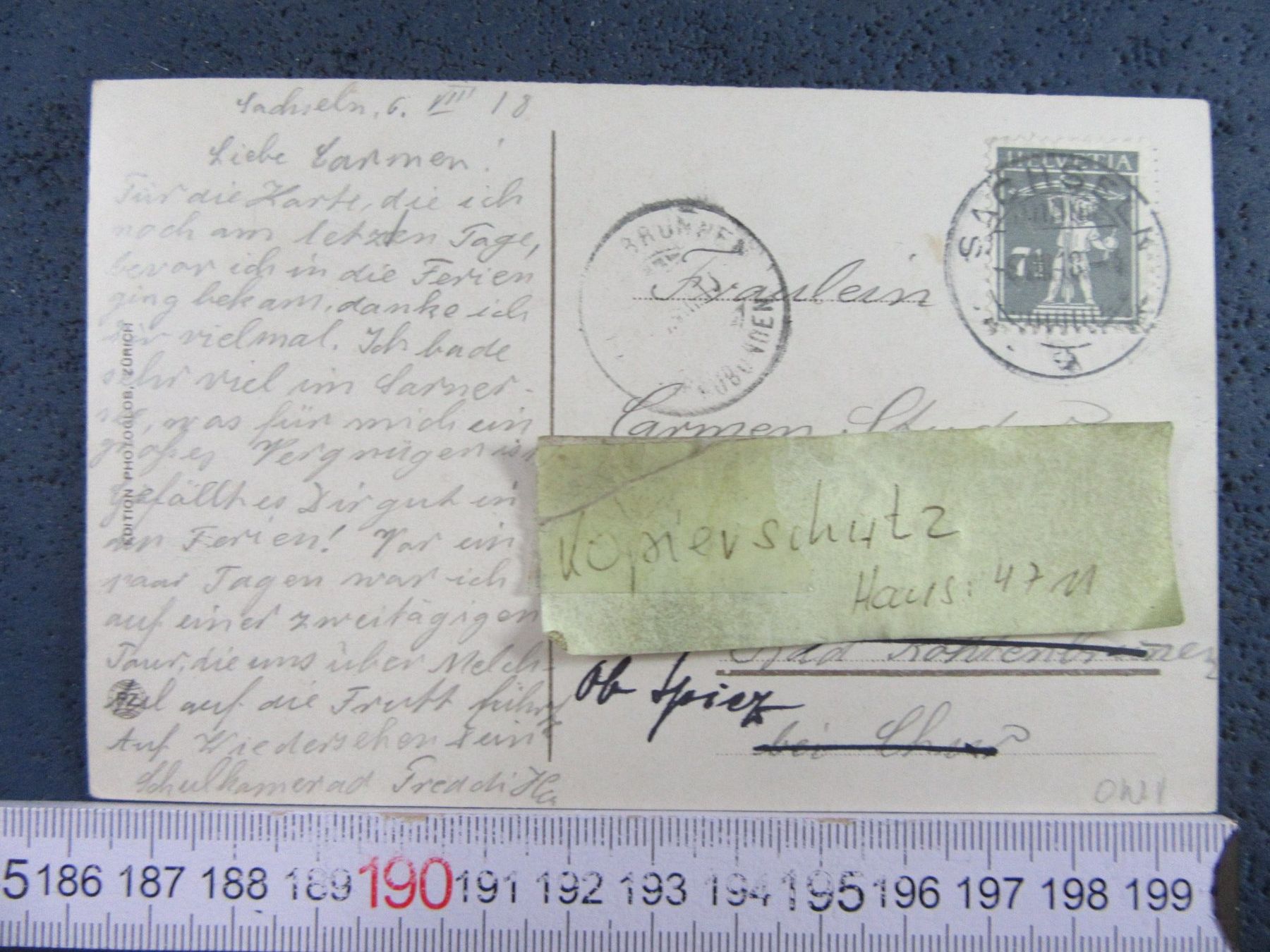 Ansichtskarten: SARNERSEE HAUS IM SCHILF 1910 AK ONW – Gebraucht aus Ettingen von Hausi4711 1