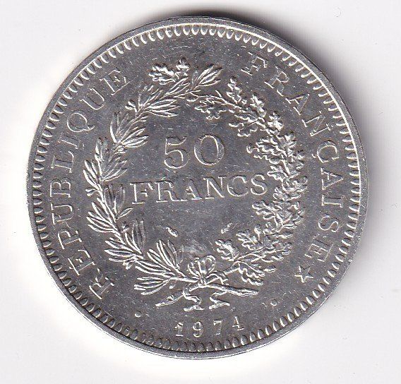 Tutti le monete: Frankreich 50 ffr Hercule 1974 s-ss – Usato da Neuchâtel venduto da karlpierrino 1