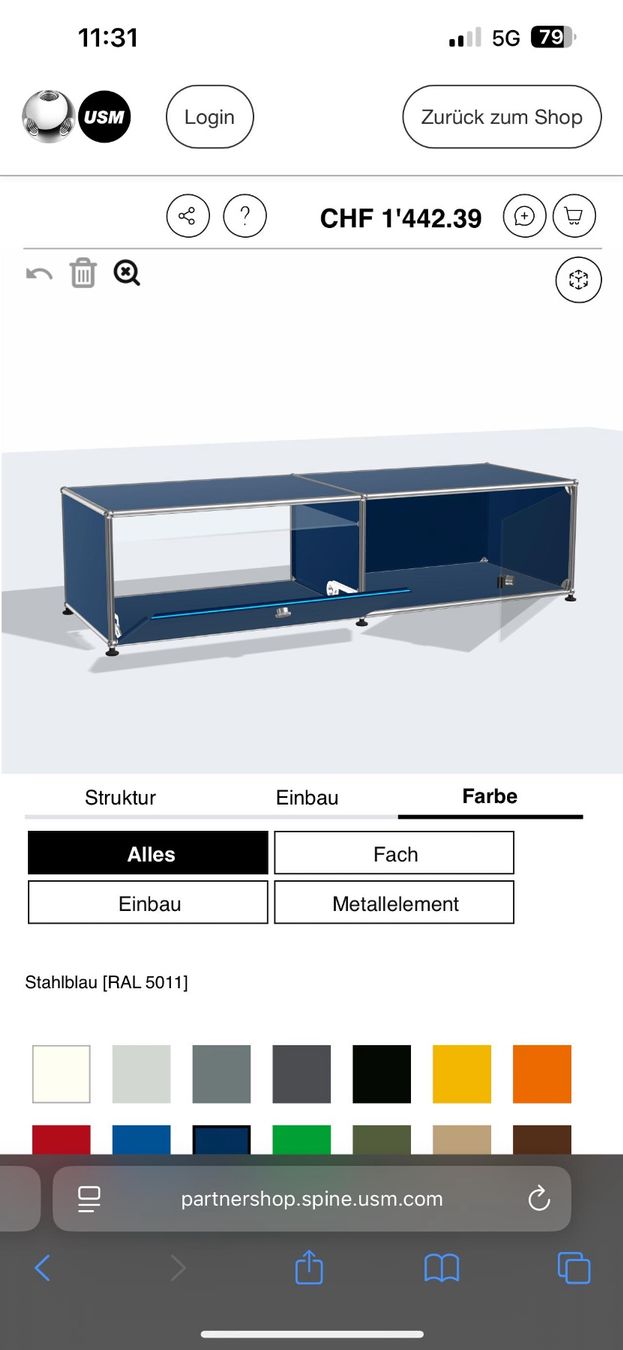 USM TV Möbel: USM TV Lowboard – Gebraucht aus Walchwil von Smcore 1