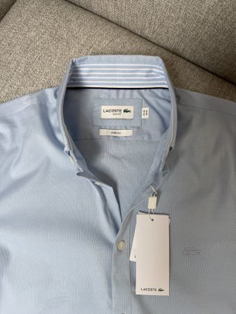 Lacoste Hemd Hellblau Slim Fit, Grösse 38 (S), NEU