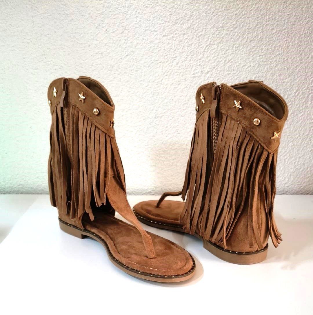 Scarpe da donna: Bohemian Sandalen mit Fransen u. Metallic-Akzenten, Gr. 40 – Nuovo e nell'imballaggio originale da Dielsdorf venduto da SHOES_BY_SYLVI 5