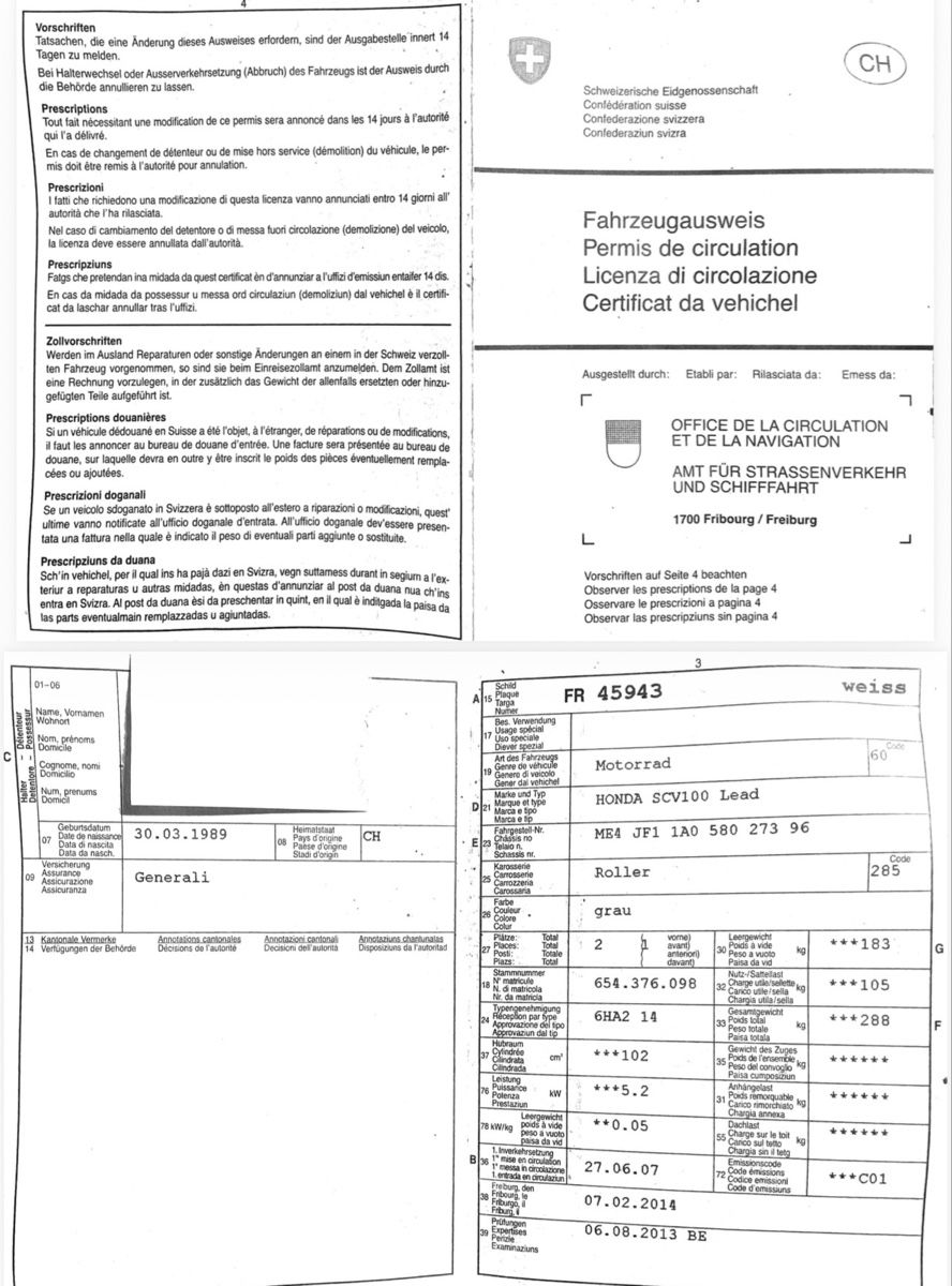 Honda Scooter: Honda Lead 100cc Roller (gebraucht) – Difettoso da Muri b Bern venduto da Mustermann 2
