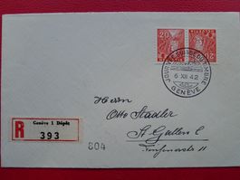 1942, K31 sauber-O: Tag der Briefmarke: GENEVE, Kat: 30.-++