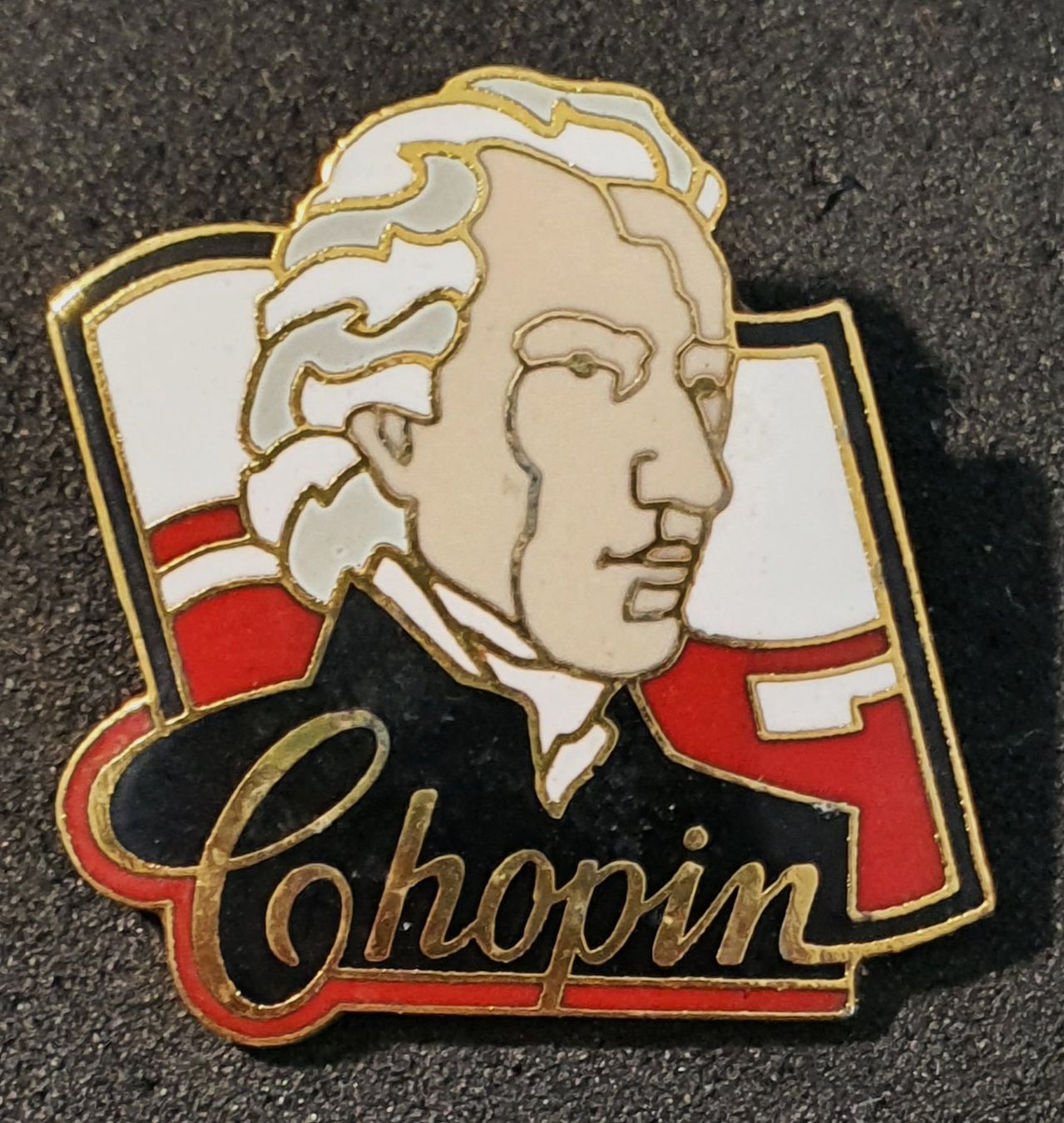 Placchette & Badge: CC432 - Pin Musik - Frédéric Chopin – Usato da Reinach BL venduto da Boston-Verkauf