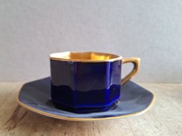 Rosenthal Selb Bavaria Mokkatasse Kobalt Gold