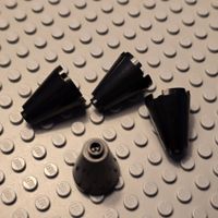 Lego 4x Kegel (3942c) schwarz