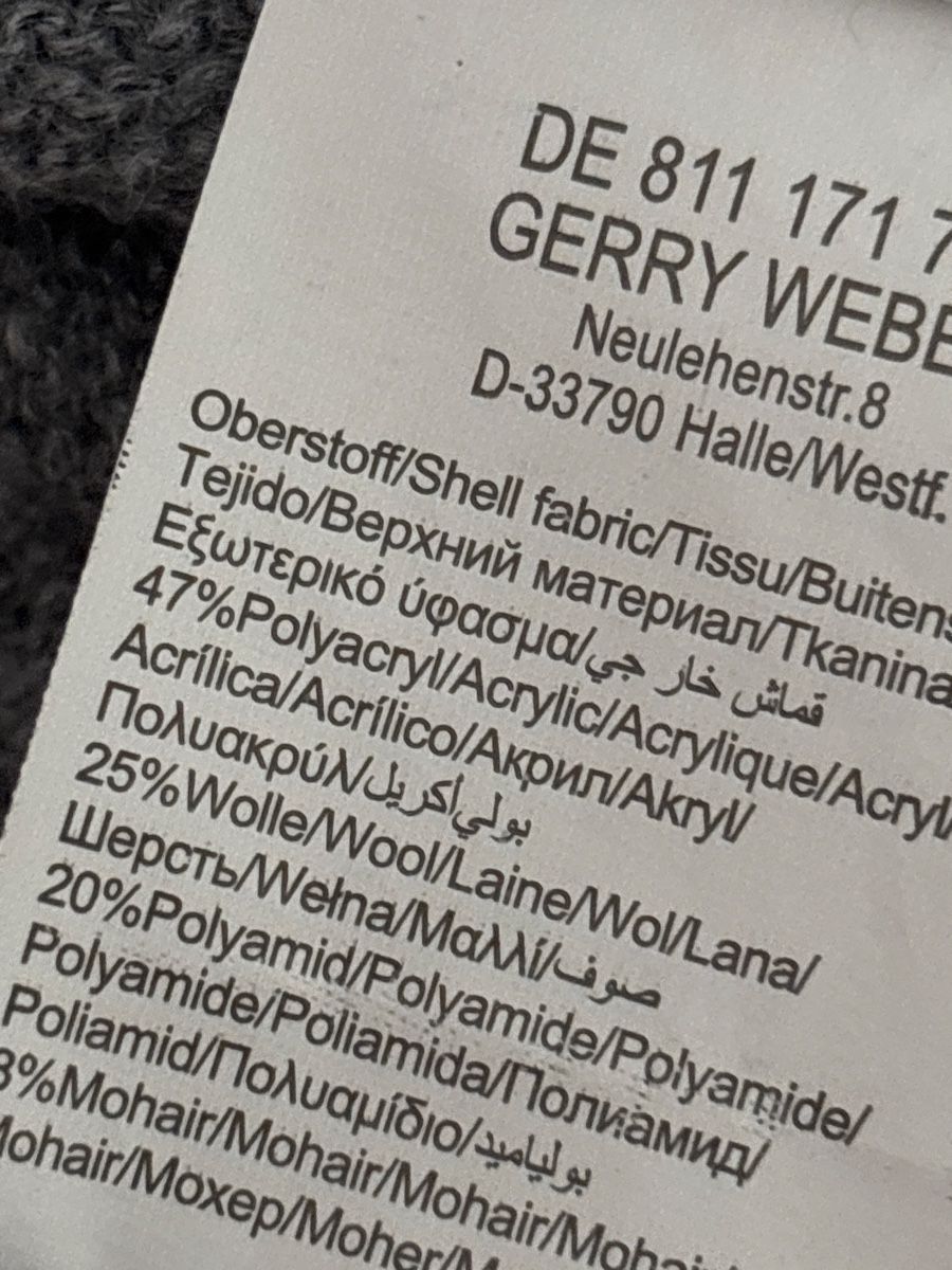 Gerry Weber Giacche: Gerry Weber Edition Strickjacke, Grösse 46, Grau/Schwarz – Usato da langenthal venduto da rundholz7 6