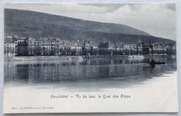 Neuchâtel - Vu du Lac, le Quai des Alpes