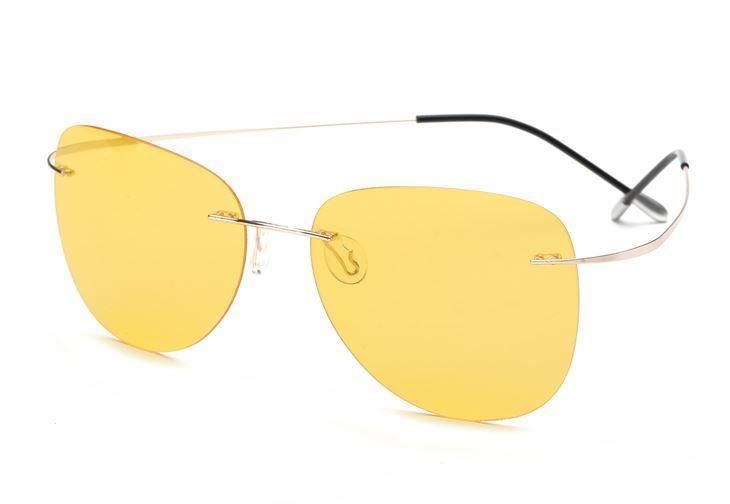 Brillen & Gläser: Superleichte Rimless Sonnenbrille gelb – Neu und originalverpackt aus Illnau von diy-shop