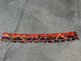 Turkmenische Nomaden-Deko aus Wolle 187 x 15 cm
