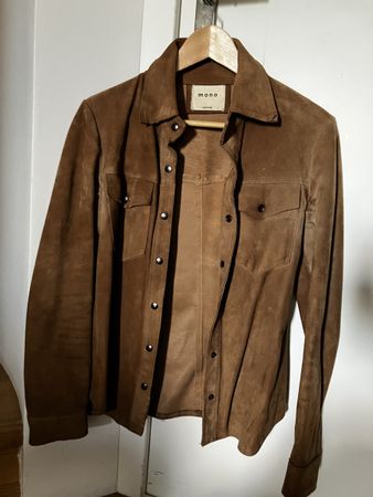 Mono Wildleder Jacke/Hemd braun Grösse S
