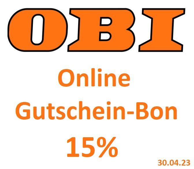 GutscheinBon 15 rabais OBI Kaufen auf Ricardo