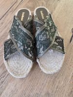 Espadrilles Baldini Grösse 39 mit dunkelgrüner Spitze
