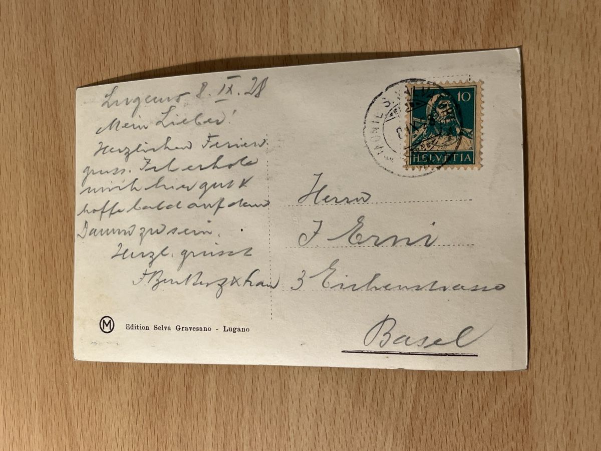 Cartoline postali: Alte Ansichtskarte von Lugano e Monte Brè, unbeschrieben – Usato da Hinwil venduto da Chuan2 1