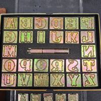 Lederstempel Western-Alphabet A–Z – ca. 20 mm mit Griff