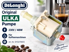 Original DeLonghi ULKA Pumpe 230V 48W Kaffeemaschine Neu
