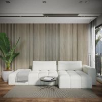 L-Ecksofa Como weiss, L:334cm, B:152cm, super Zustand!