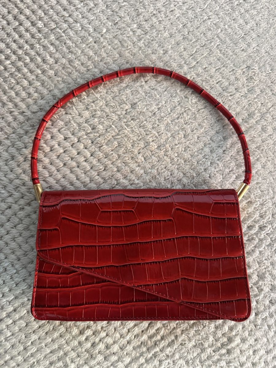 Borse da donna: Handtasche rot Kroko-Optik neuwertig – Nuovo (secondo la descrizione) da Laupersdorf venduto da ValeBoris89