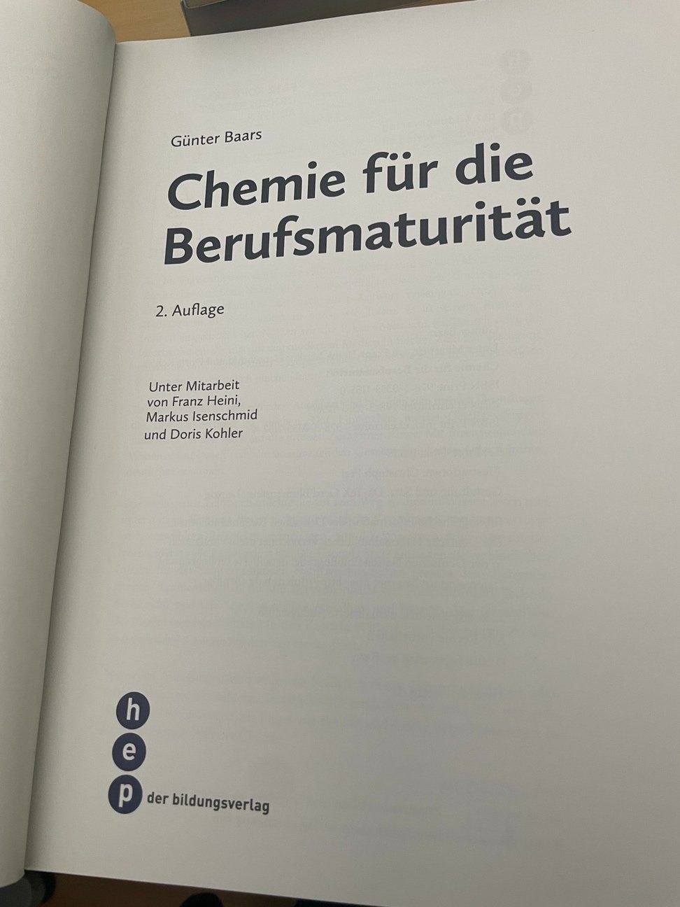 Livres: Chemie HEP-Verlag – D'occasion à Biberstein par biberklemi 1