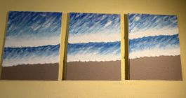 Bild - 3er Set Leinwand Meerlandschaft (je 40cm x 50cm)